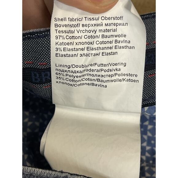 Bruhl Pants Mens 36R Blue Straight Leg Mid Rise Regular Fit Stretch Chino - Picture 11 of 15